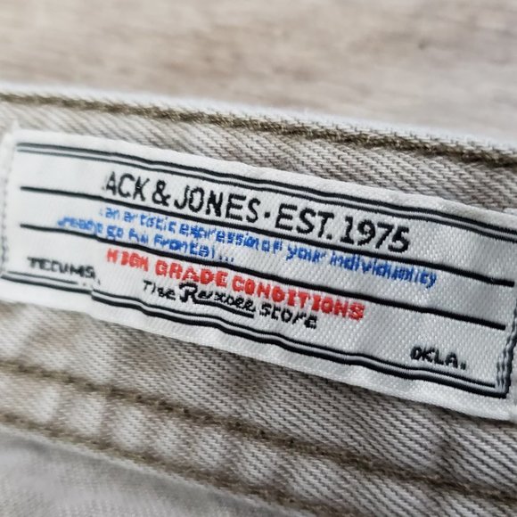 Jack and Jones Tan Slim Straight Button Fly Jeans 31W 32L - Picture 7 of 10